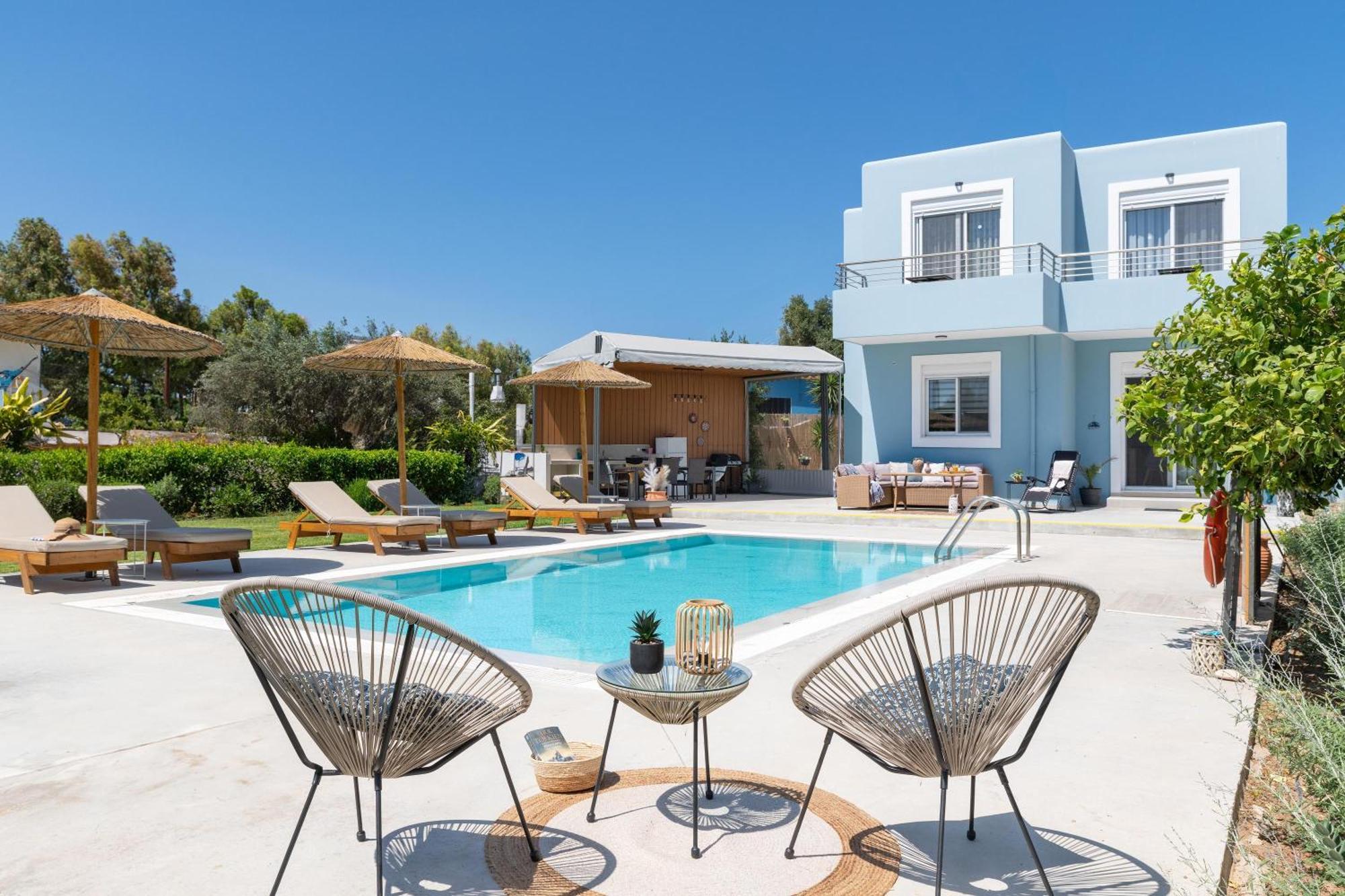 Ethria Pool Villa With Heated Jacuzzi Afantou Buitenkant foto