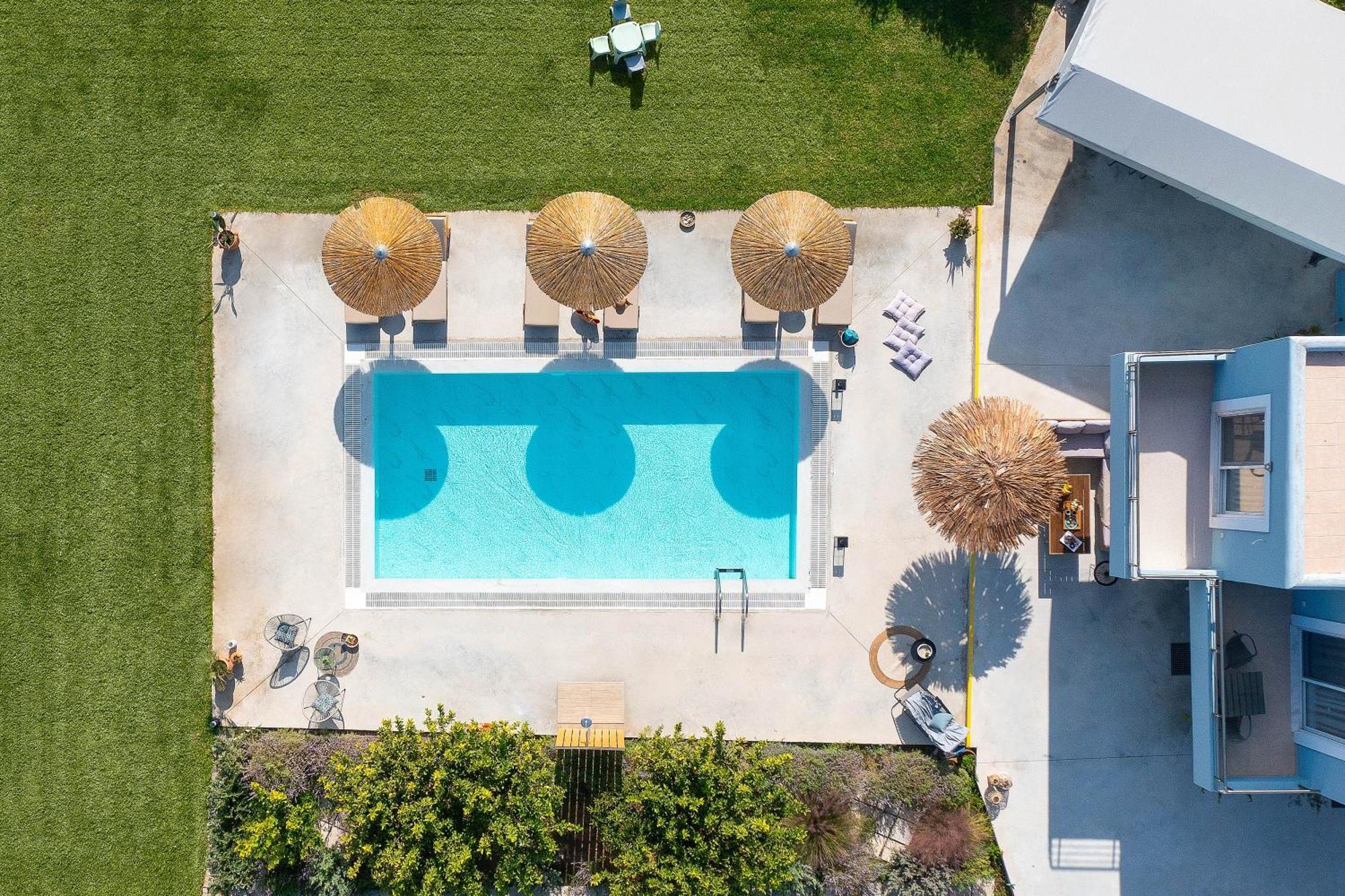 Ethria Pool Villa With Heated Jacuzzi Afantou Buitenkant foto