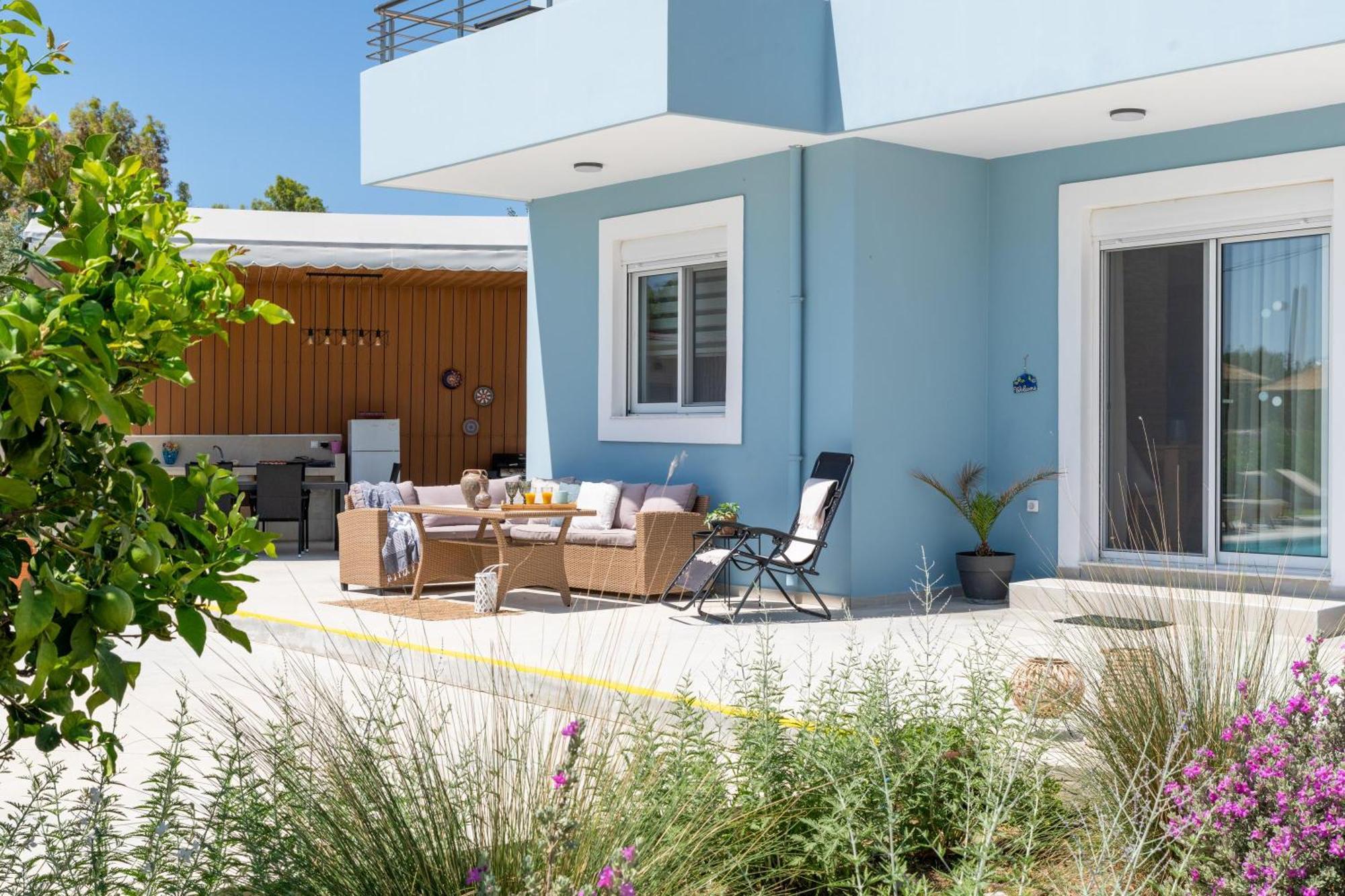 Ethria Pool Villa With Heated Jacuzzi Afantou Buitenkant foto